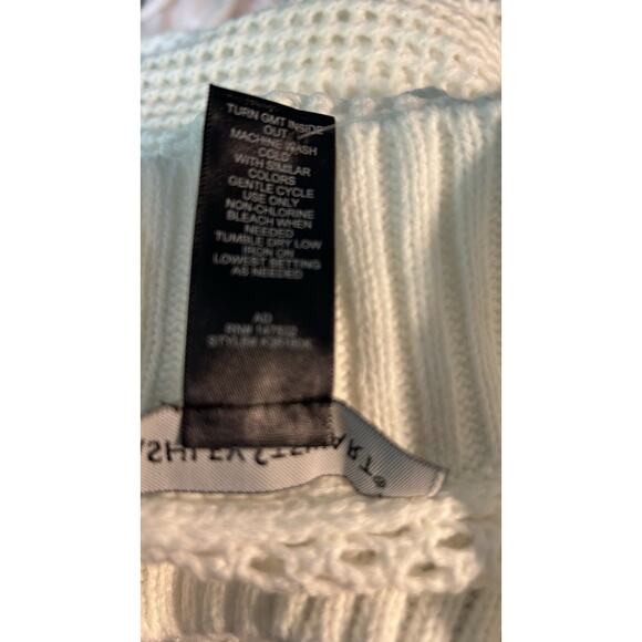 Ashley Stewart NWT Sweater Open Knit Silver Beads Fringe 1X Boho Feminine Causal - Picture 8 of 9